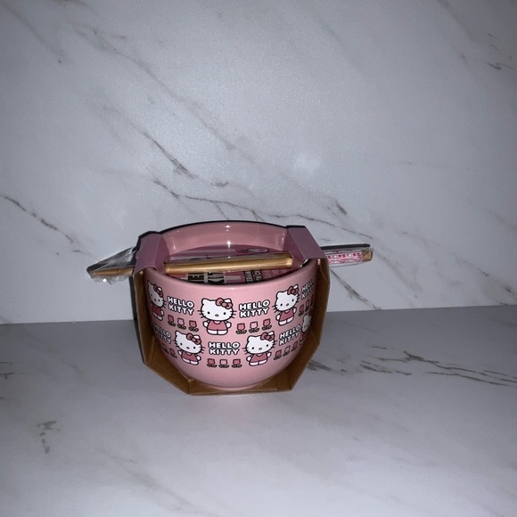 Hello Kitty, ceramic bowl with chopsticks - Picture 2 of 7